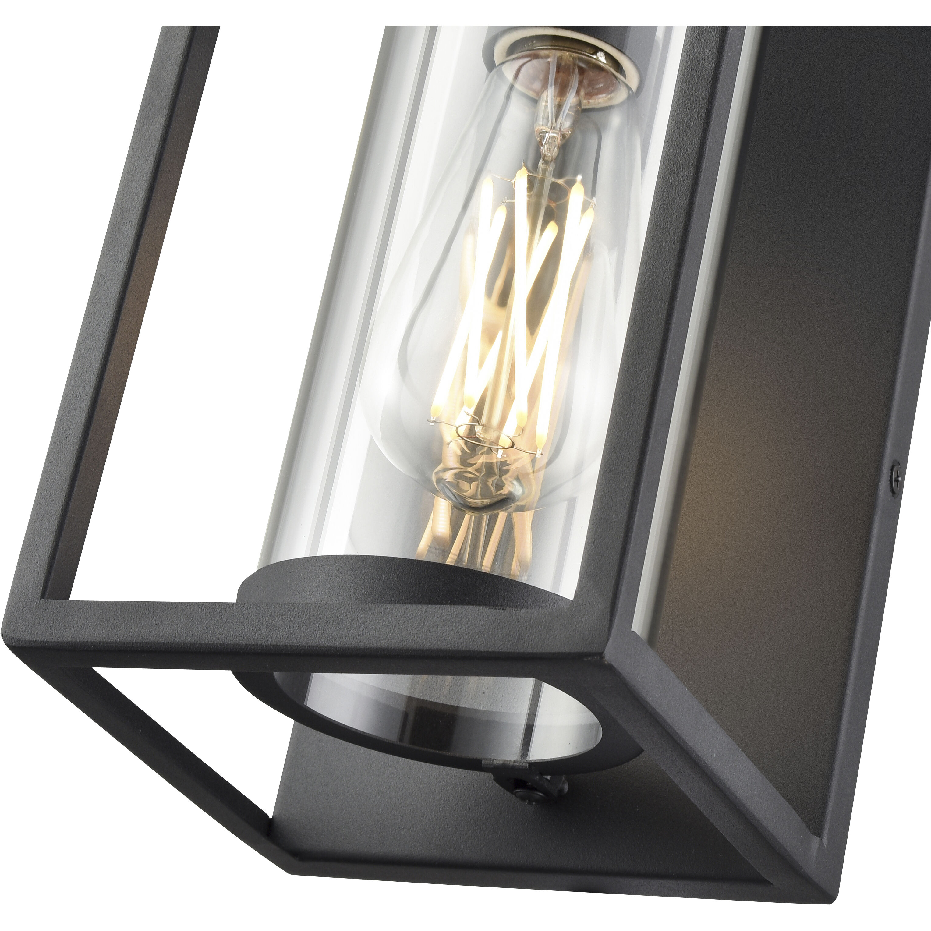 Caleb 1 Light 12.5 inch Textured Black Outdoor Wall Sconce